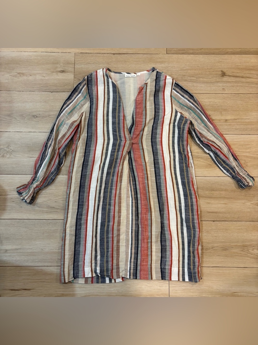 Roller rabbit tunic Dress Striped Cotton Multicolor Medium M WOW Mint Soft Lined
